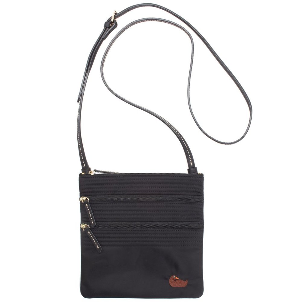 Dooney & Bourke triple zipper black crossbody